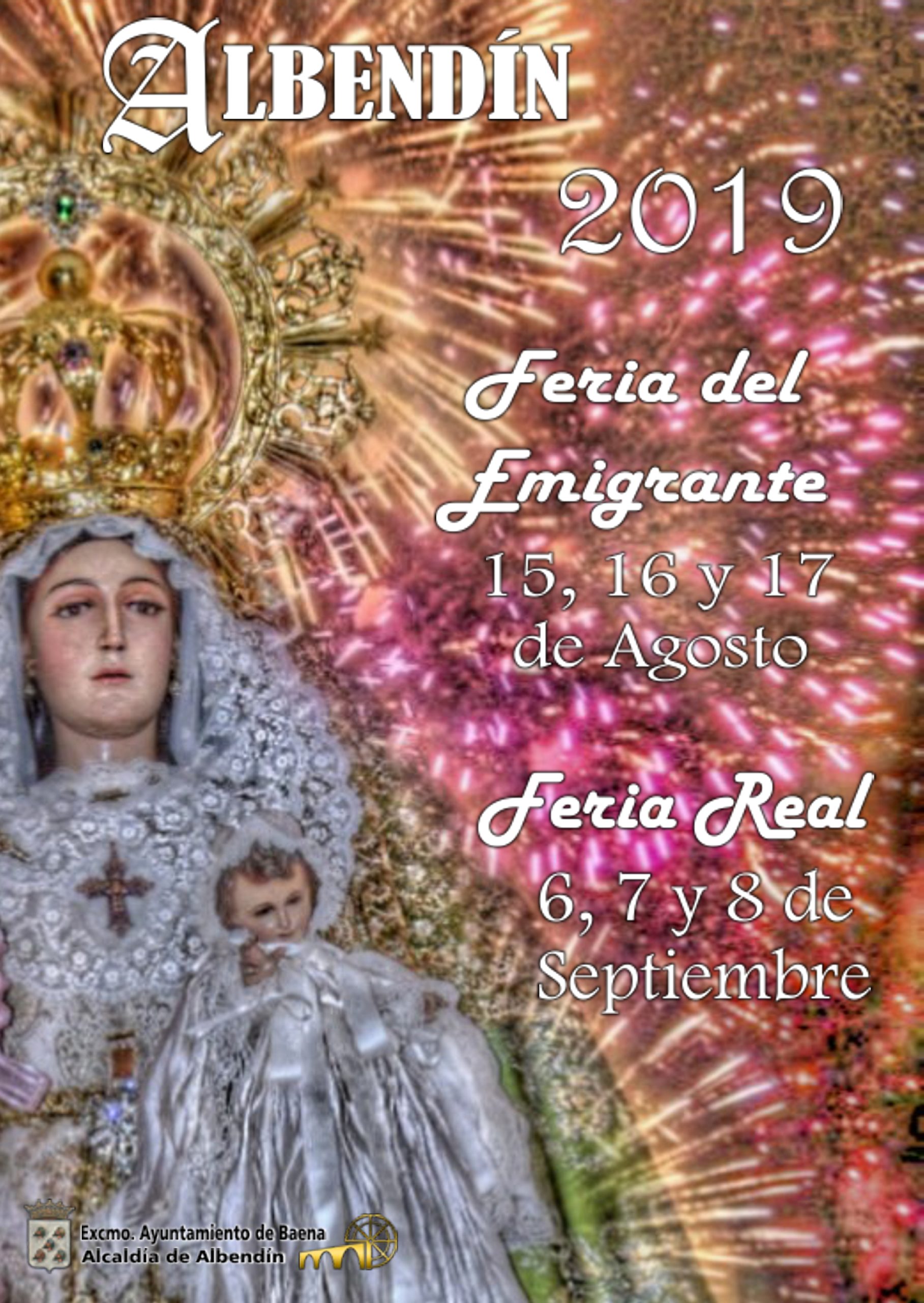 Fiestas patronales en honor de María Santísima de Albendín 2019 Albendín